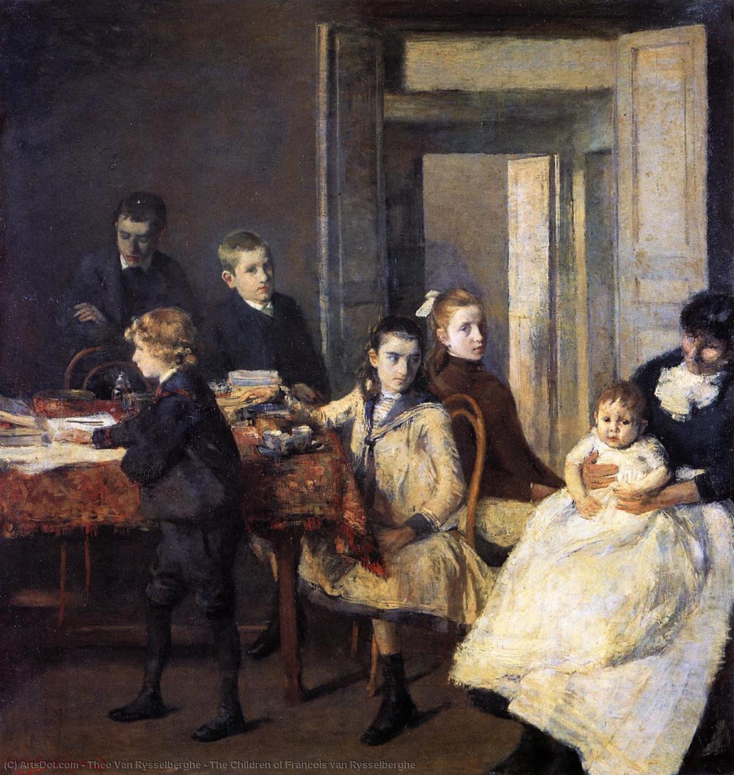 WikiOO.org - Εγκυκλοπαίδεια Καλών Τεχνών - Ζωγραφική, έργα τέχνης Theo Van Rysselberghe - The Children of Francois van Rysselberghe