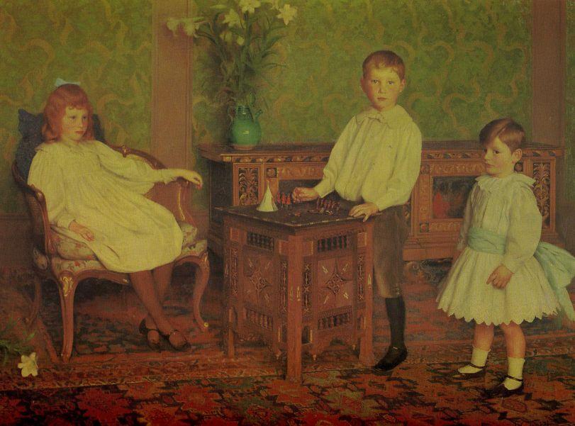 WikiOO.org - Εγκυκλοπαίδεια Καλών Τεχνών - Ζωγραφική, έργα τέχνης Thomas Cooper Gotch - The Children of L. Breitmeyer, Esq.