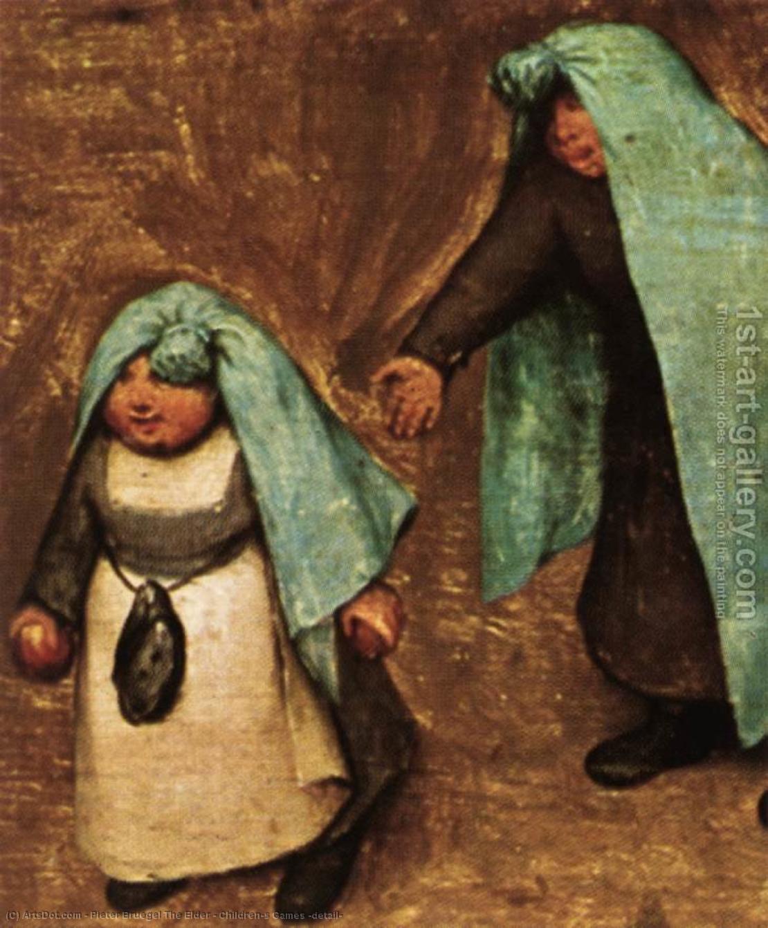 WikiOO.org - Güzel Sanatlar Ansiklopedisi - Resim, Resimler Pieter Bruegel The Elder - Children's Games (detail)