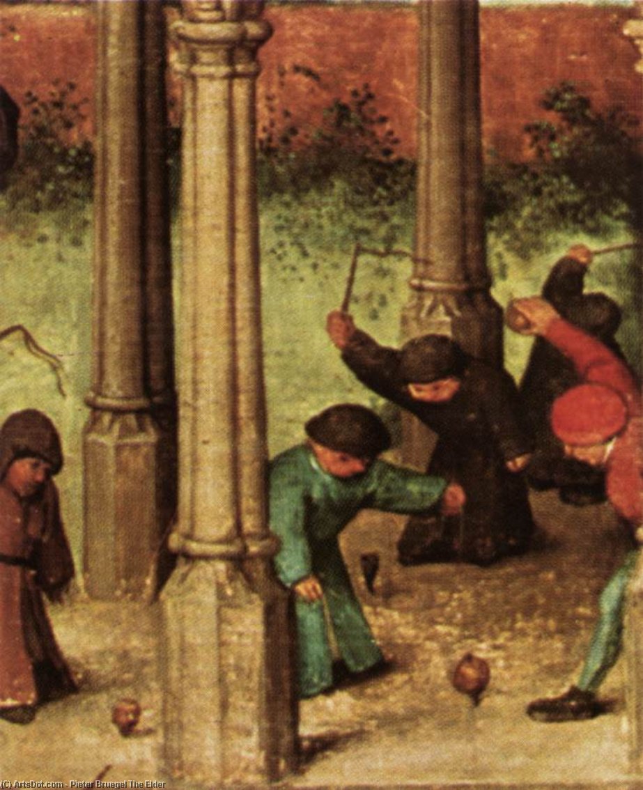 Wikioo.org - สารานุกรมวิจิตรศิลป์ - จิตรกรรม Pieter Bruegel The Elder - Children's Games (detail)