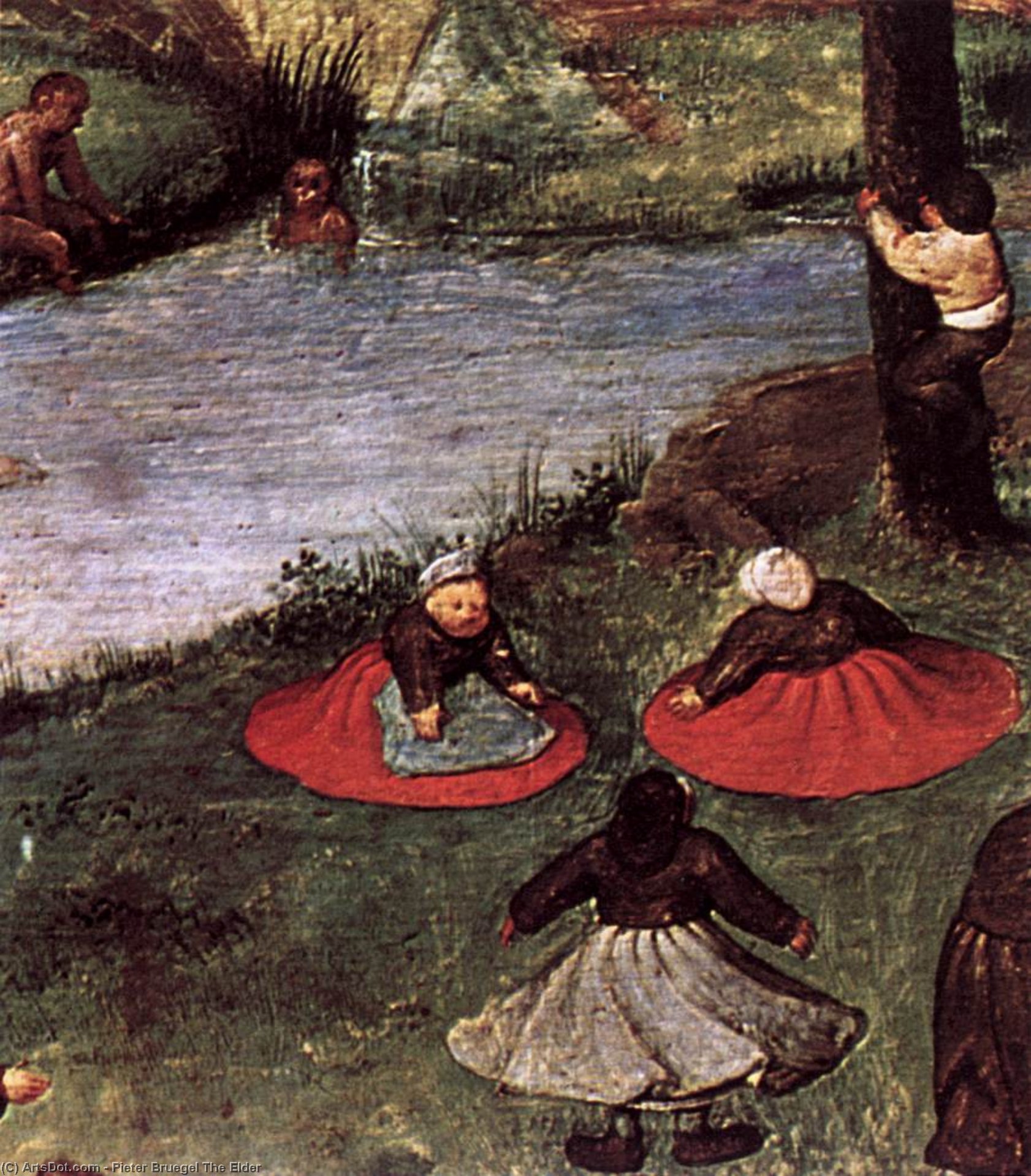 Wikioo.org - สารานุกรมวิจิตรศิลป์ - จิตรกรรม Pieter Bruegel The Elder - Children's Games (detail) (13)