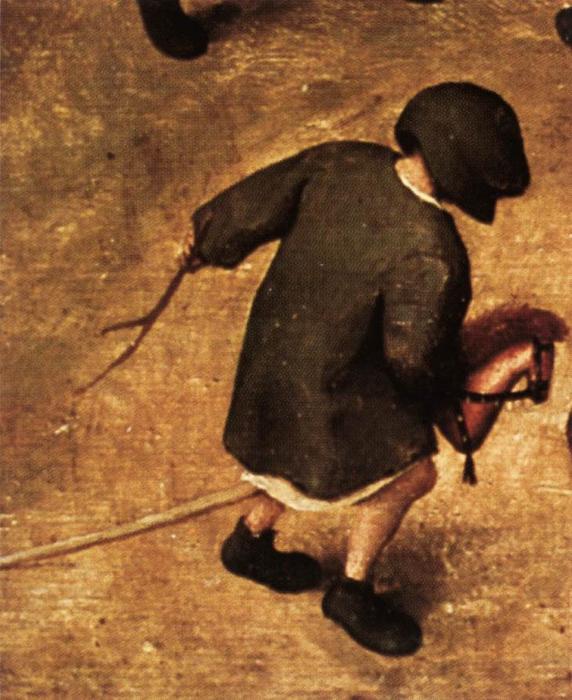 WikiOO.org - دایره المعارف هنرهای زیبا - نقاشی، آثار هنری Pieter Bruegel The Elder - Children's Games (detail) (15)