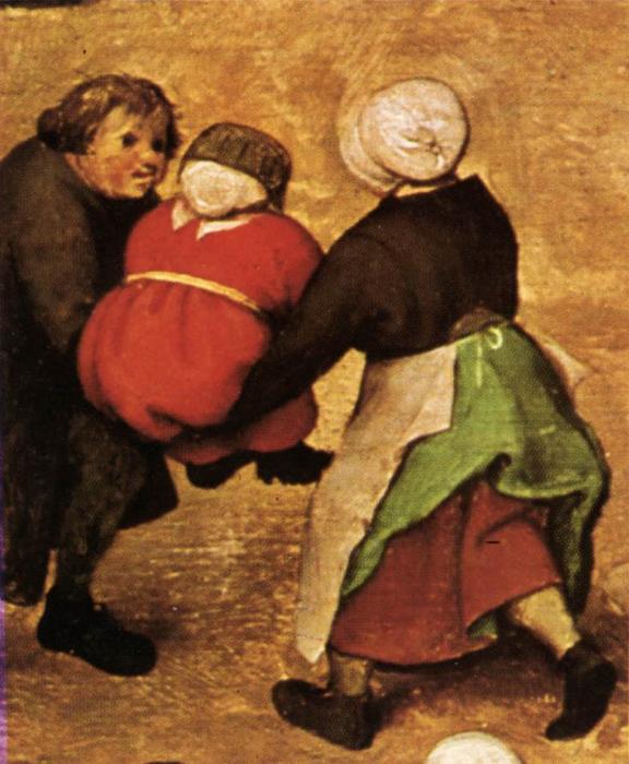 WikiOO.org - Энциклопедия изобразительного искусства - Живопись, Картины  Pieter Bruegel The Elder - Детские игры фрагмент  22