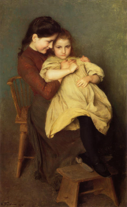 Wikioo.org - The Encyclopedia of Fine Arts - Painting, Artwork by Émile Friant - A Child's Dissapointment