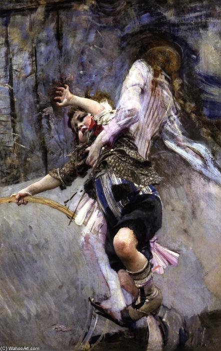 Wikioo.org - The Encyclopedia of Fine Arts - Painting, Artwork by Giovanni Boldini - Child with Hoop