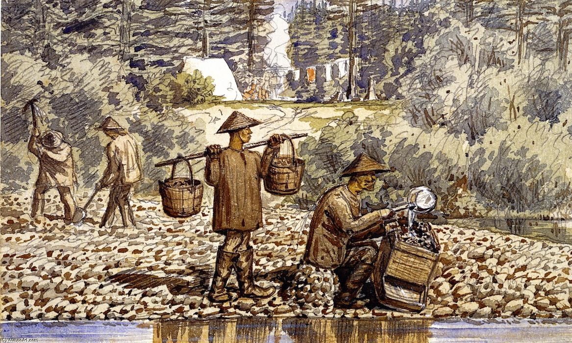 WikiOO.org - Encyclopedia of Fine Arts - Lukisan, Artwork William George Richardson Hind - Chinese Goldwashers on the Fraser River