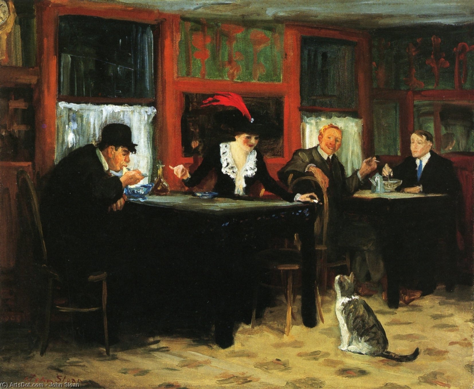 Wikioo.org - The Encyclopedia of Fine Arts - Painting, Artwork by John Sloan - Chinese Restaurant