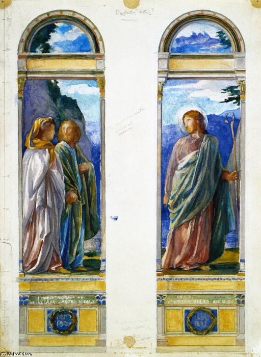 Wikioo.org - The Encyclopedia of Fine Arts - Painting, Artwork by John La Farge - Christ and the Pilgrims