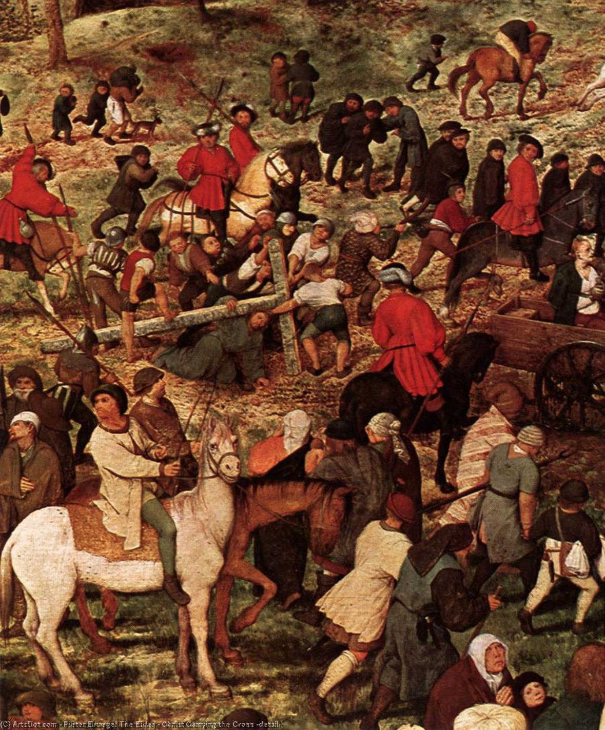 WikiOO.org – 美術百科全書 - 繪畫，作品 Pieter Bruegel The Elder - 基督背着Cross 详细