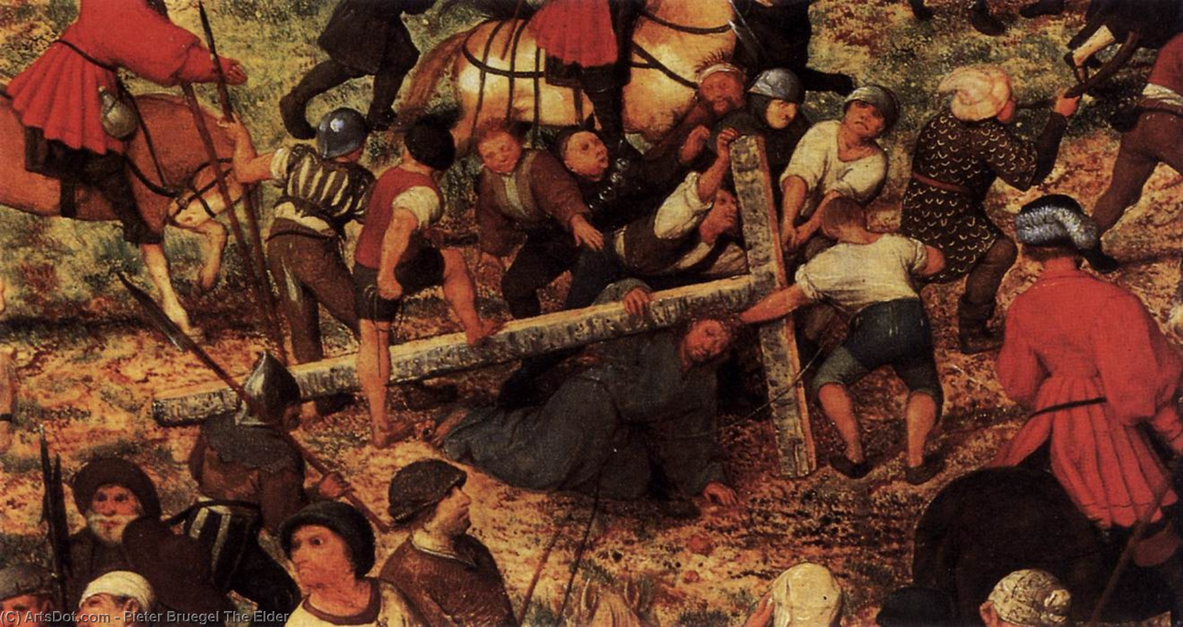 WikiOO.org - Güzel Sanatlar Ansiklopedisi - Resim, Resimler Pieter Bruegel The Elder - Christ Carrying the Cross (detail)