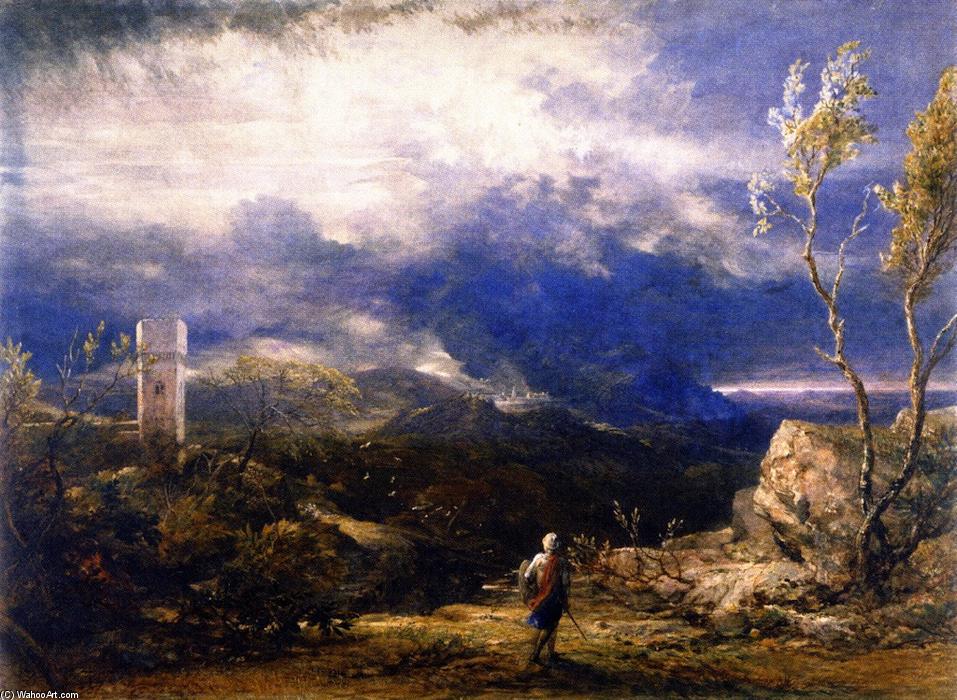 Wikioo.org - The Encyclopedia of Fine Arts - Painting, Artwork by Samuel Palmer - Christian Descending into the Valley of Humiliation