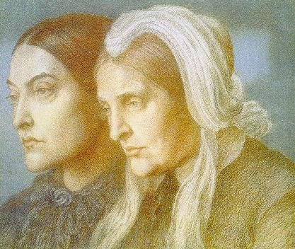 WikiOO.org - Енциклопедия за изящни изкуства - Живопис, Произведения на изкуството Dante Gabriel Rossetti - Christina and Frances Rossetti