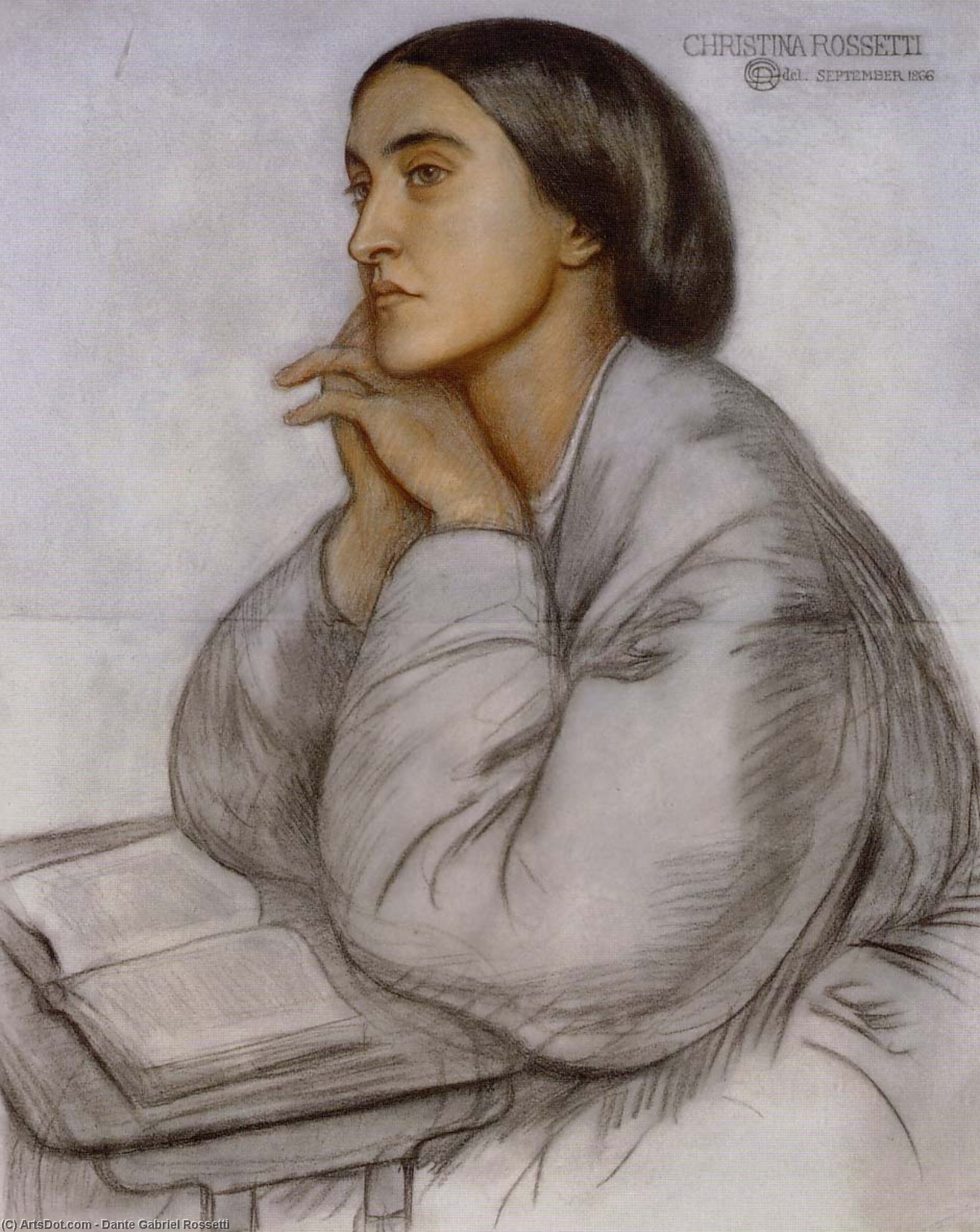 WikiOO.org - Encyclopedia of Fine Arts - Maleri, Artwork Dante Gabriel Rossetti - Christina Rossetti