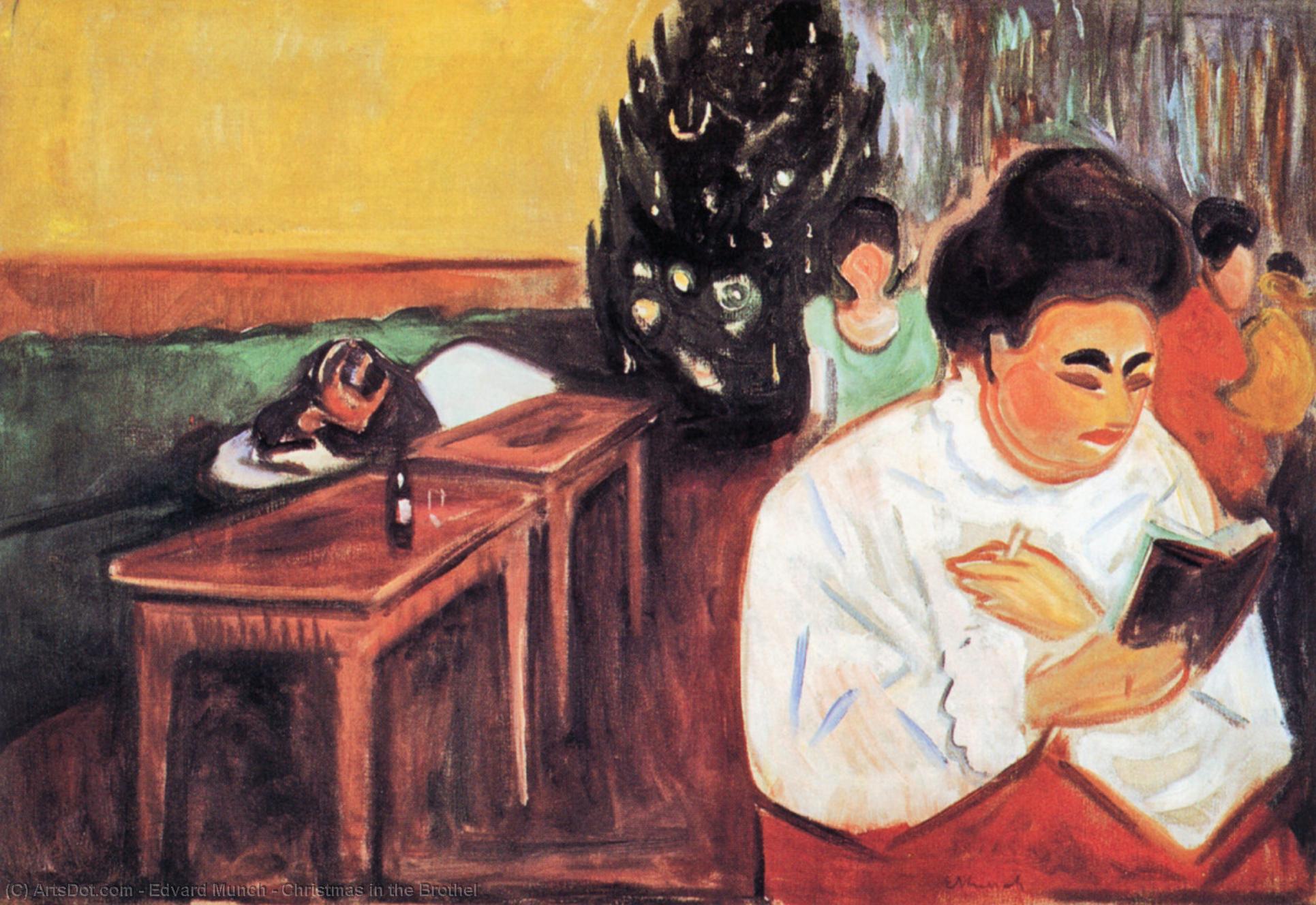 Wikioo.org – L'Enciclopedia delle Belle Arti - Pittura, Opere di Edvard Munch - natale nel bordello