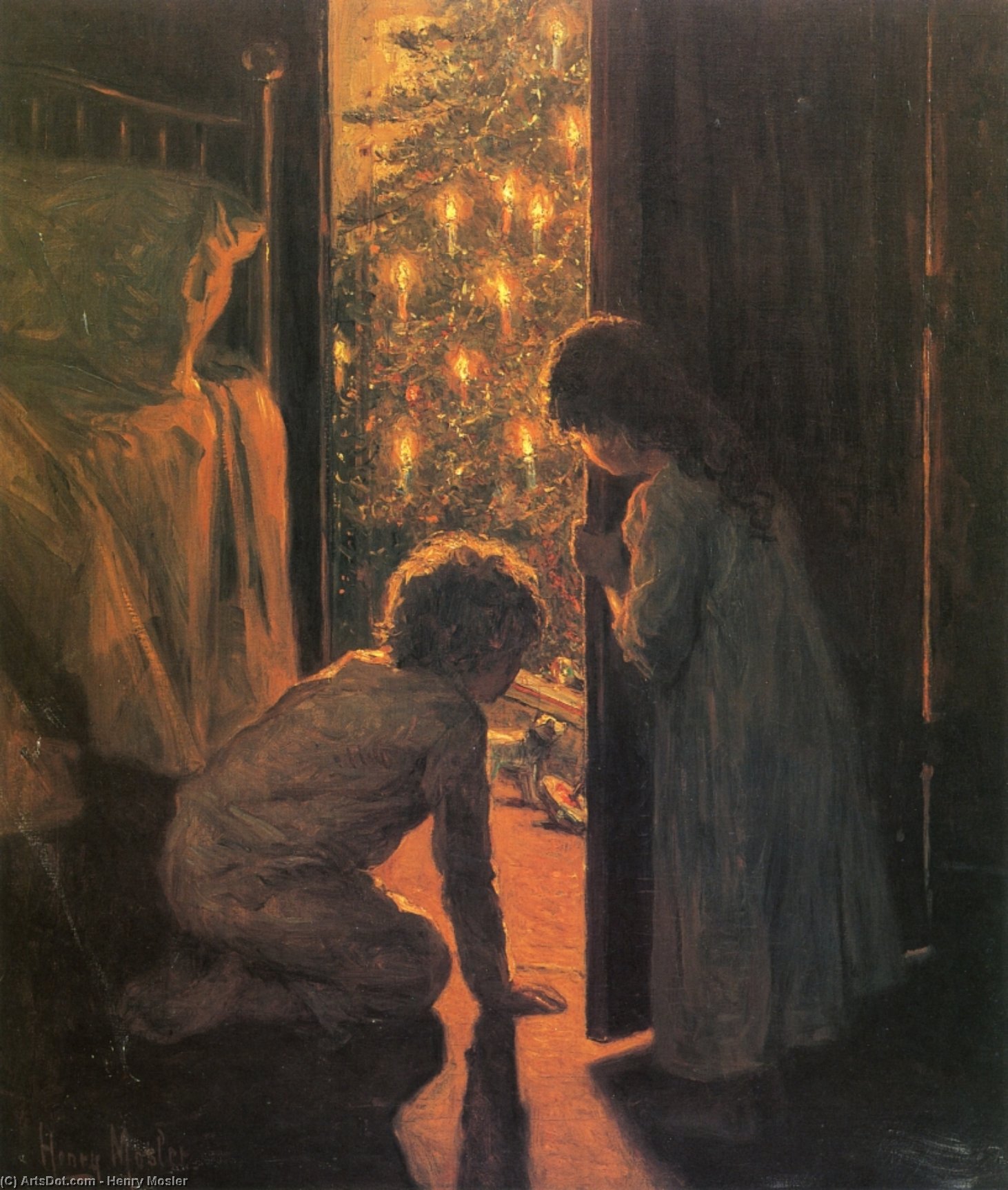 WikiOO.org - אנציקלופדיה לאמנויות יפות - ציור, יצירות אמנות Henry Mosler - Christmas Morning