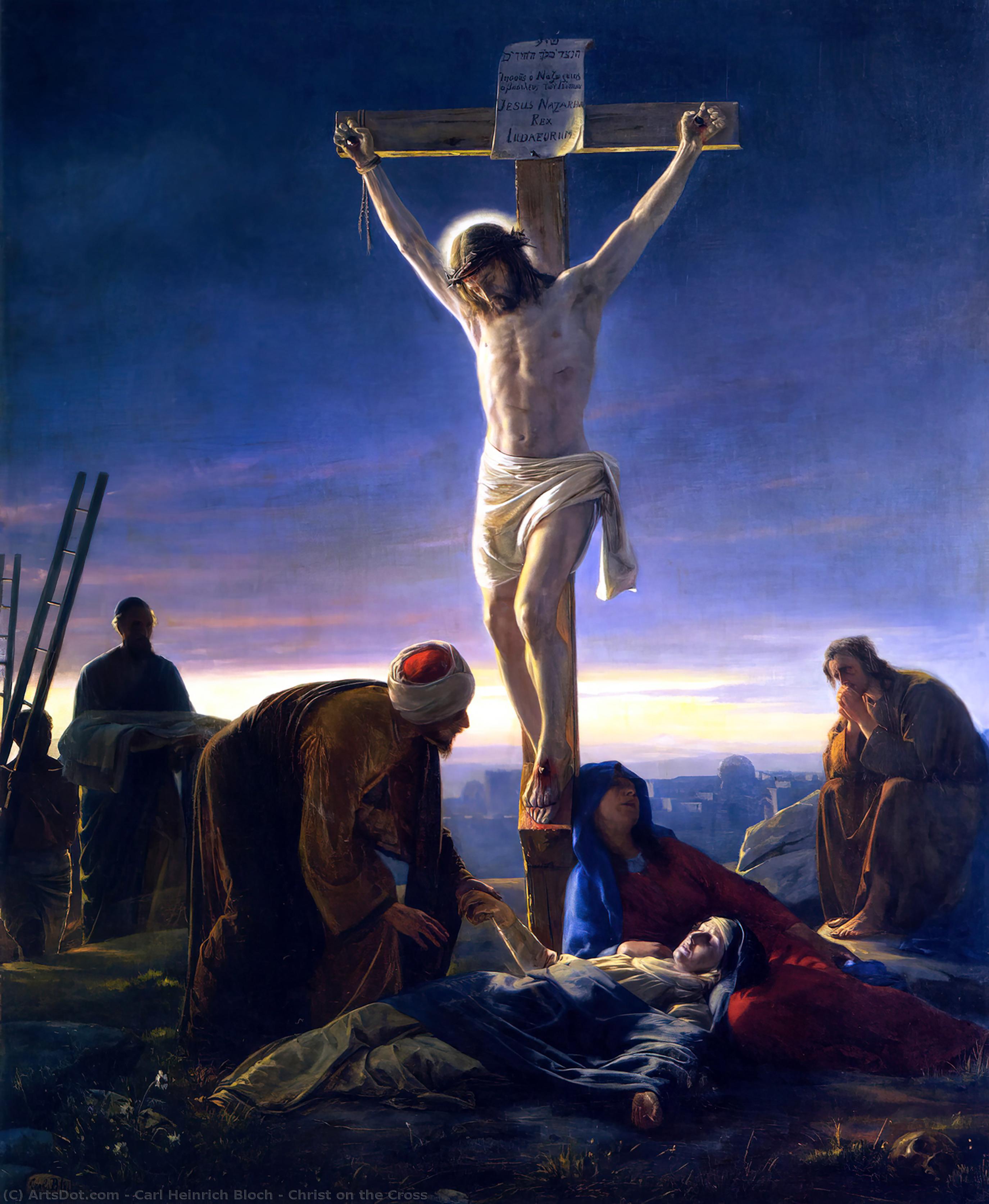 Wikoo.org - موسوعة الفنون الجميلة - اللوحة، العمل الفني Carl Heinrich Bloch - Christ on the Cross