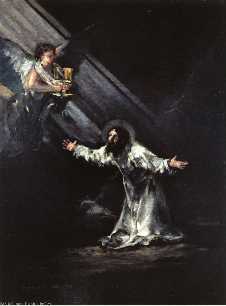 Wikioo.org - Bách khoa toàn thư về mỹ thuật - Vẽ tranh, Tác phẩm nghệ thuật Francisco De Goya - Christ on the Mount of Olives