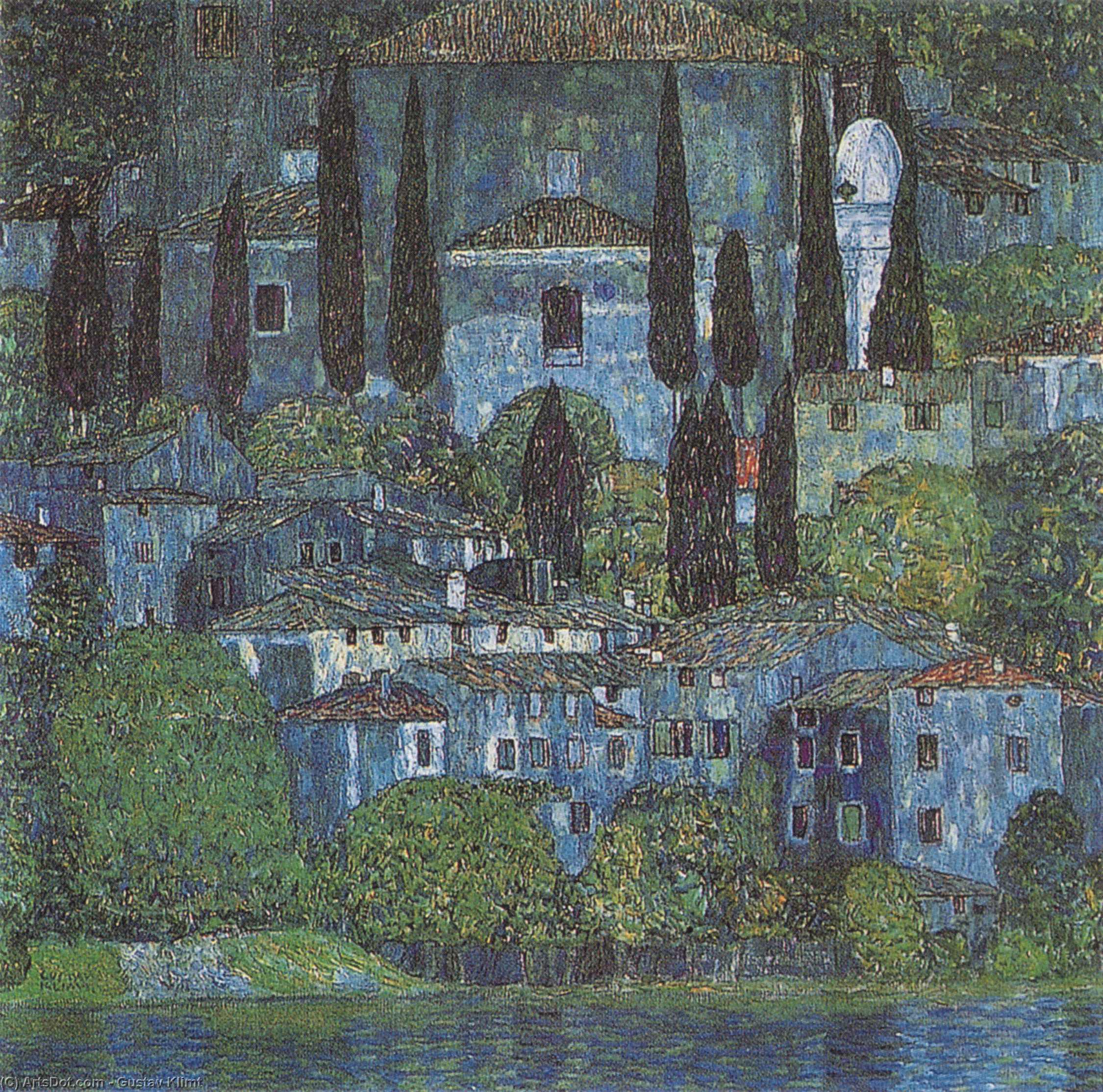 WikiOO.org – 美術百科全書 - 繪畫，作品 Gustav Klimt - Chruch 在 Cassone