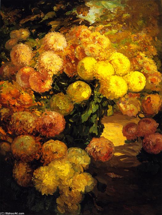 WikiOO.org - Εγκυκλοπαίδεια Καλών Τεχνών - Ζωγραφική, έργα τέχνης Franz Bischoff - Chrysanthemums
