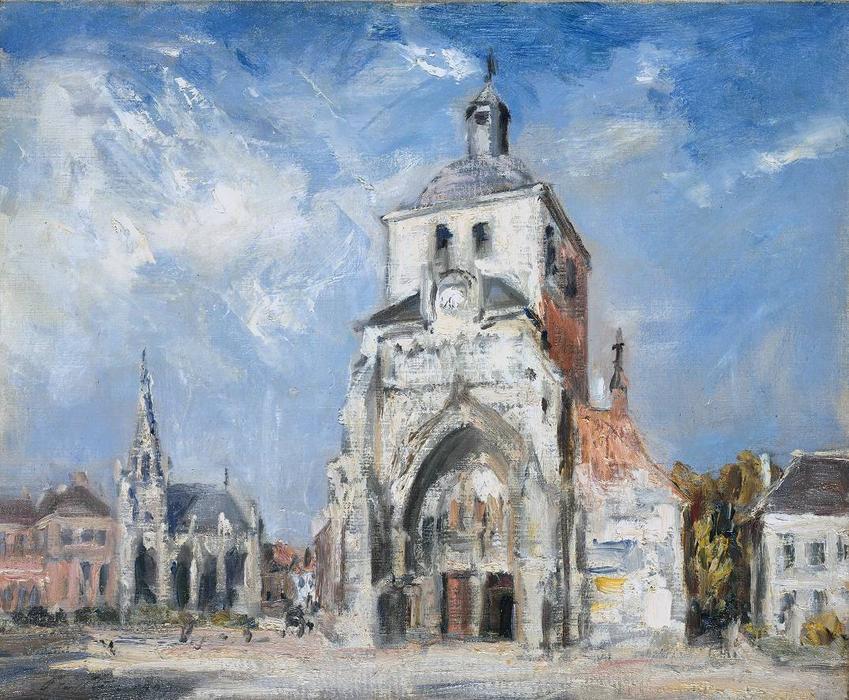 WikiOO.org - אנציקלופדיה לאמנויות יפות - ציור, יצירות אמנות Philip Wilson Steer - The Church at Montreuil