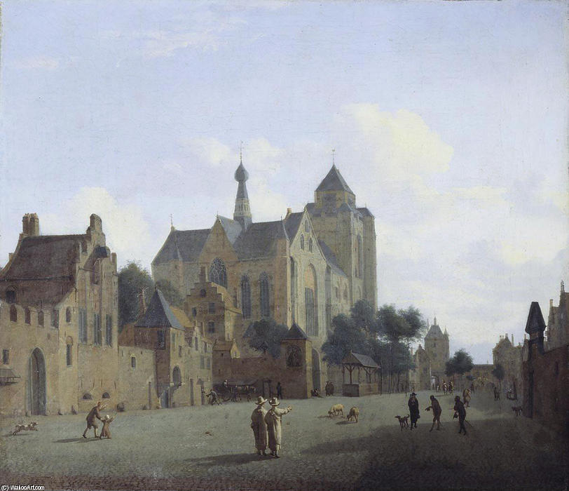 Wikioo.org - The Encyclopedia of Fine Arts - Painting, Artwork by Jan Van Der Heyden - The church at Veere