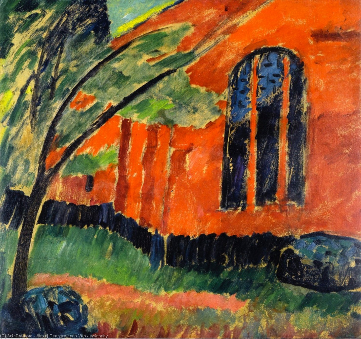 WikiOO.org - Enciclopedia of Fine Arts - Pictura, lucrări de artă Alexej Georgewitsch Von Jawlensky - Church in Prerow
