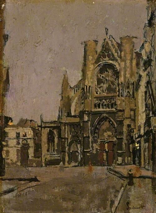 Wikioo.org - The Encyclopedia of Fine Arts - Painting, Artwork by Walter Richard Sickert - Church of St Jacques, Dieppe
