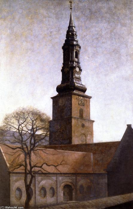 Wikioo.org - The Encyclopedia of Fine Arts - Painting, Artwork by Vilhelm (Hammershøi)Hammershoi - Church of St. Peter