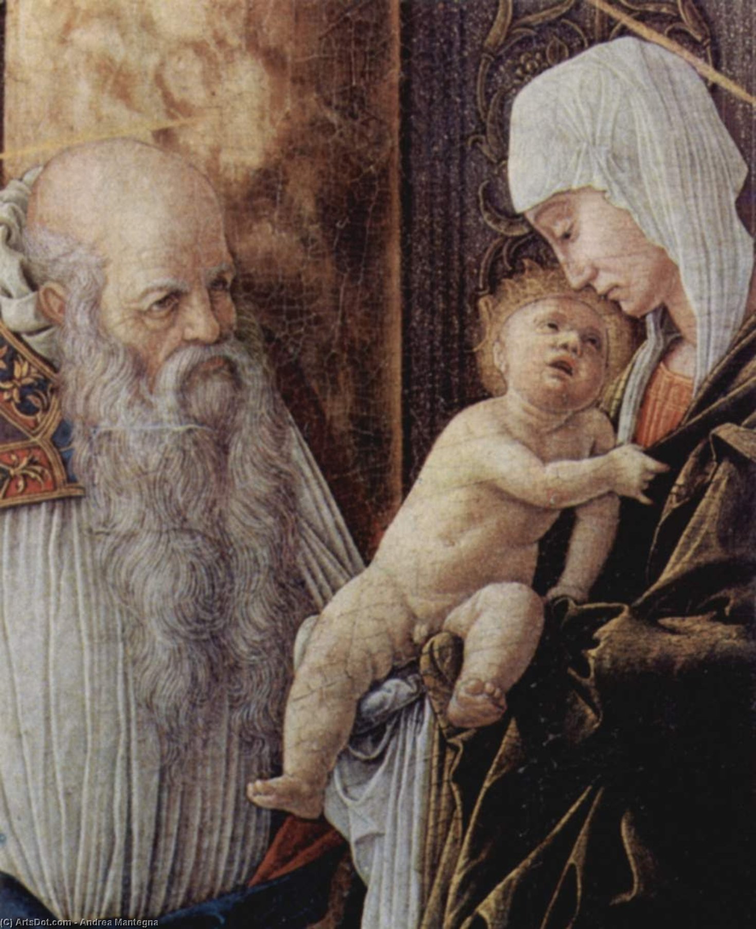 Wikioo.org - The Encyclopedia of Fine Arts - Painting, Artwork by Andrea Mantegna - The Circumsicion of jesus, detail