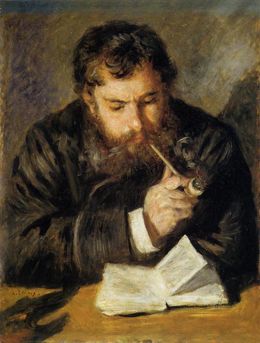 Wikioo.org - The Encyclopedia of Fine Arts - Painting, Artwork by Pierre-Auguste Renoir - Claude Monet (also known as The Reader)