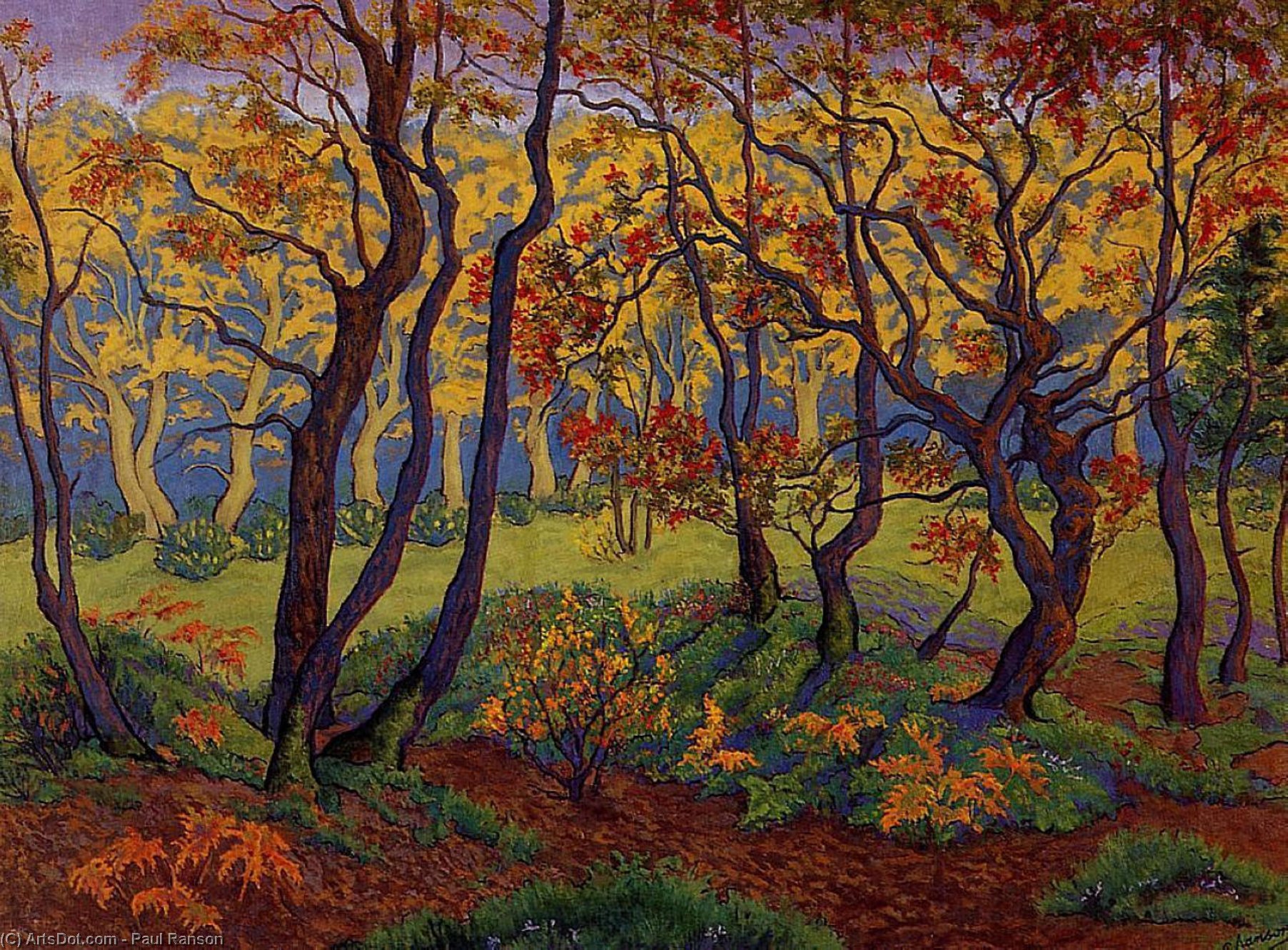 Wikioo.org - The Encyclopedia of Fine Arts - Painting, Artwork by Paul Ranson - The Clearing (also known as Edge of the Wood)