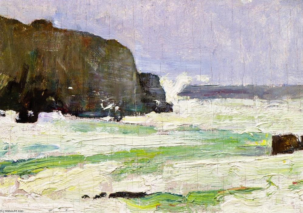 Wikioo.org - The Encyclopedia of Fine Arts - Painting, Artwork by Soren Emil Carlsen - Cliff and Sea, Ogunquit