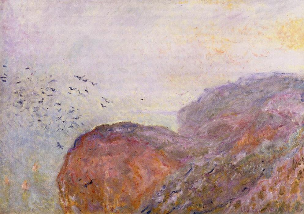 WikiOO.org - Энциклопедия изобразительного искусства - Живопись, Картины  Claude Monet - скала  около  Дьепп