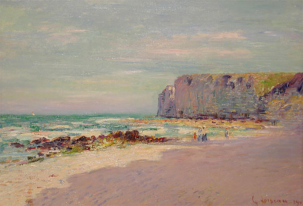 WikiOO.org - Encyclopedia of Fine Arts - Maľba, Artwork Gustave Loiseau - Cliffs at Petit Dalles, Normandy