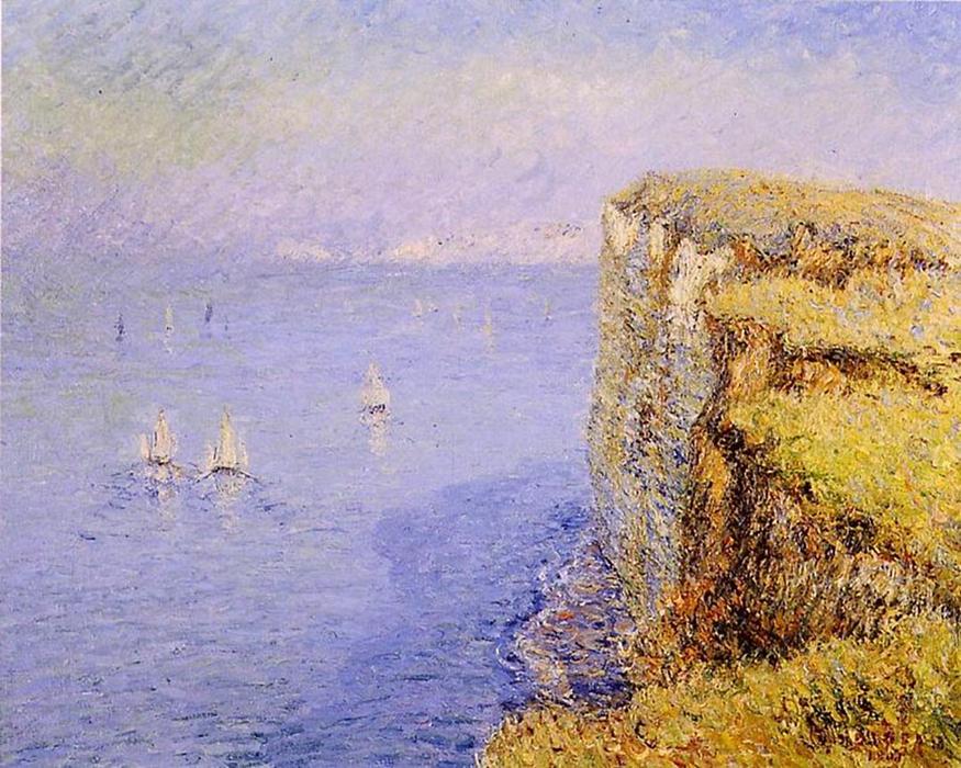 WikiOO.org - Encyclopedia of Fine Arts - Maľba, Artwork Gustave Loiseau - Cliffs by the Sea