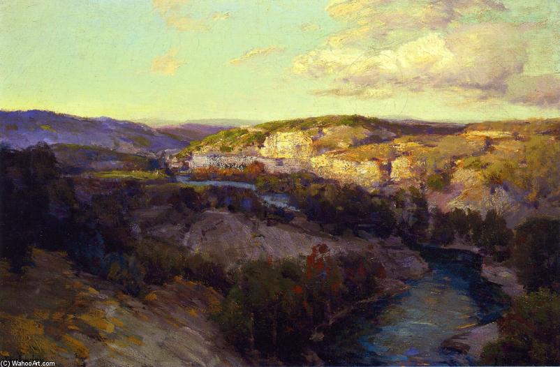 WikiOO.org - Encyclopedia of Fine Arts - Maalaus, taideteos Robert Julian Onderdonk - Cliffs on the Guadalupe