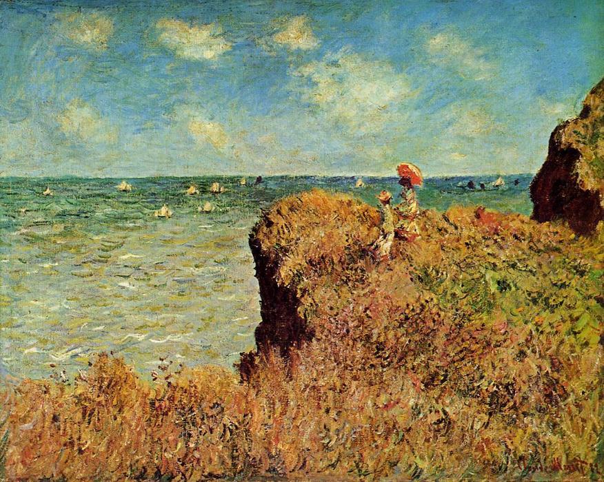 Wikioo.org - The Encyclopedia of Fine Arts - Painting, Artwork by Claude Monet - The Cliff Walk, Pourville
