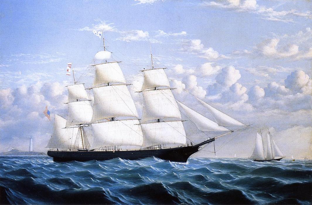 WikiOO.org - Enciklopedija dailės - Tapyba, meno kuriniai William Bradford - Clipper Ship 'Northern Light' of Boston