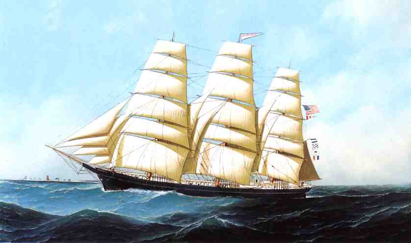 Wikioo.org - The Encyclopedia of Fine Arts - Painting, Artwork by Antonio Nicolo Gasparo Jacobsen - The Clipper Ship Triumphant''''