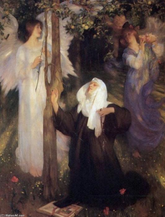 Wikioo.org - The Encyclopedia of Fine Arts - Painting, Artwork by Arthur Hacker - The Cloister or the World