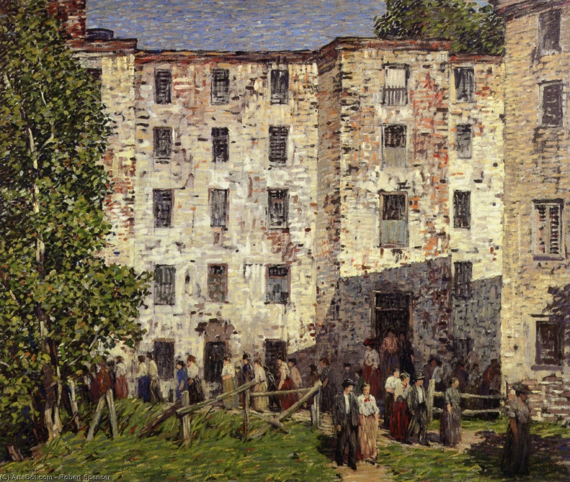 Wikioo.org – L'Encyclopédie des Beaux Arts - Peinture, Oeuvre de Robert Spencer - L heure de clôture