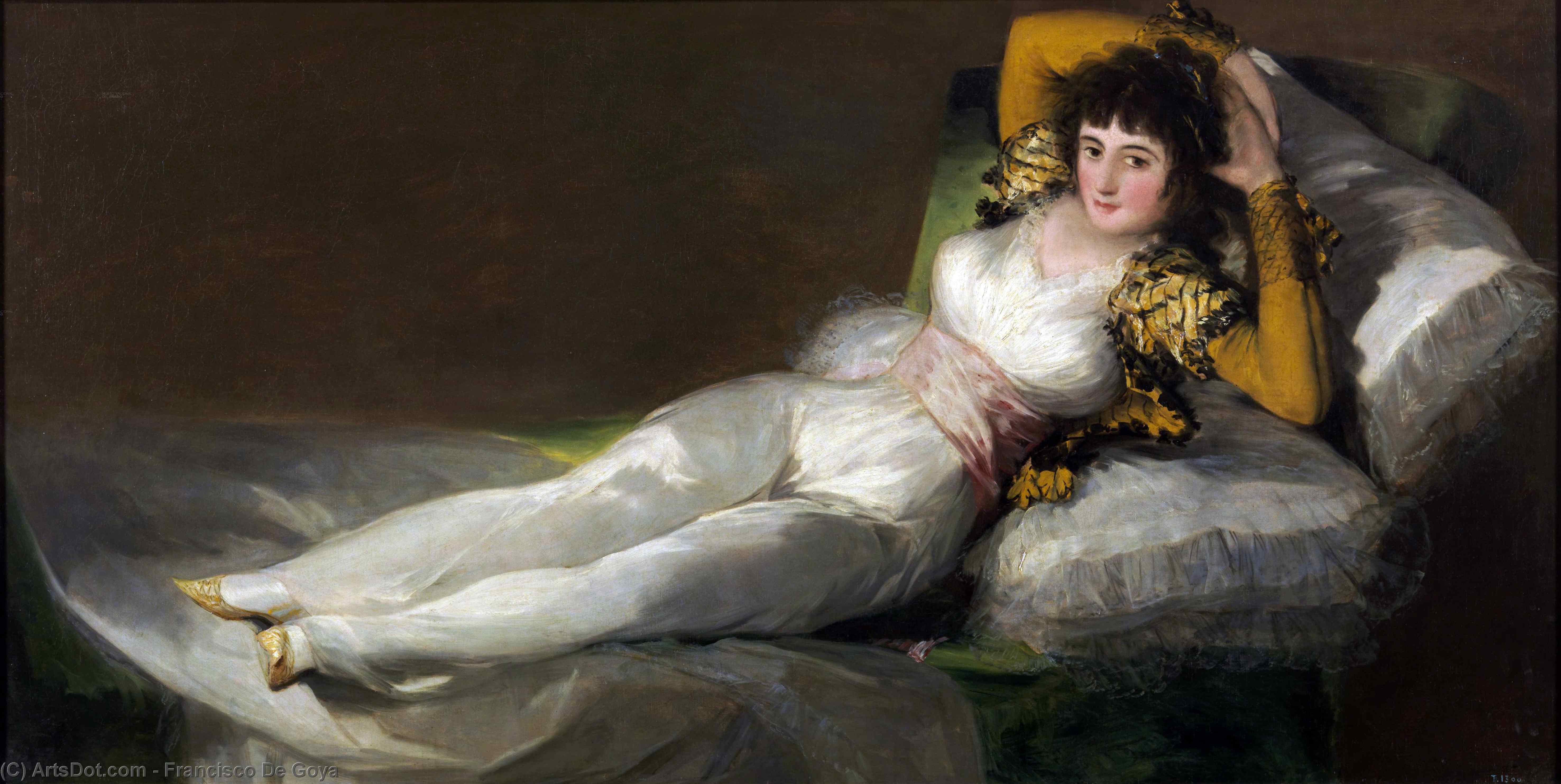 Wikioo.org - The Encyclopedia of Fine Arts - Painting, Artwork by Francisco De Goya - The Clothed Maja