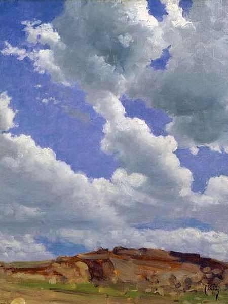 WikiOO.org - Enciclopédia das Belas Artes - Pintura, Arte por Thomas Cooper Gotch - Clouds