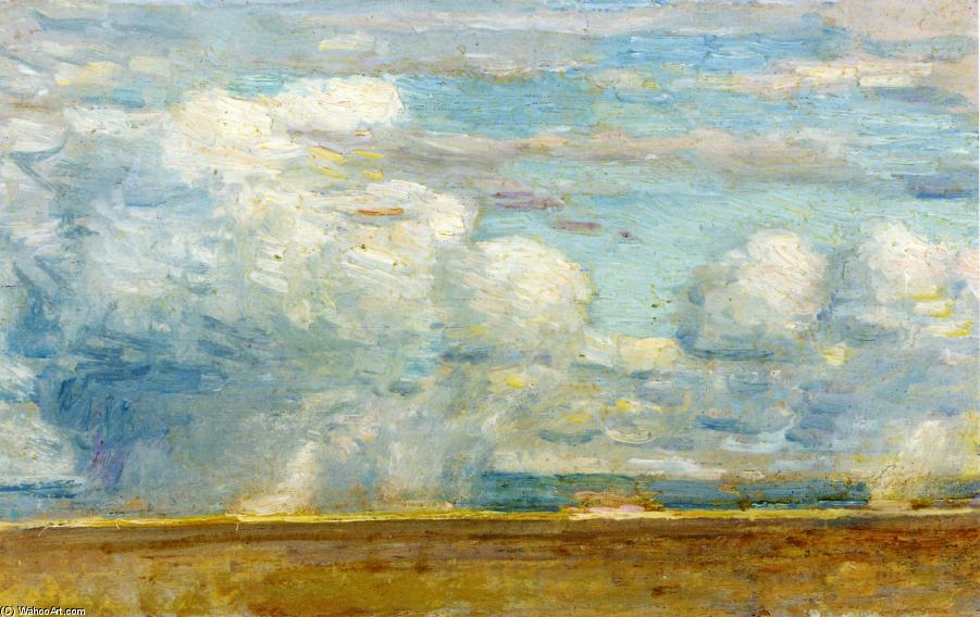 Wikioo.org - The Encyclopedia of Fine Arts - Painting, Artwork by Frederick Childe Hassam - Clouds (also known as Rain Clouds over Oregon Desert)