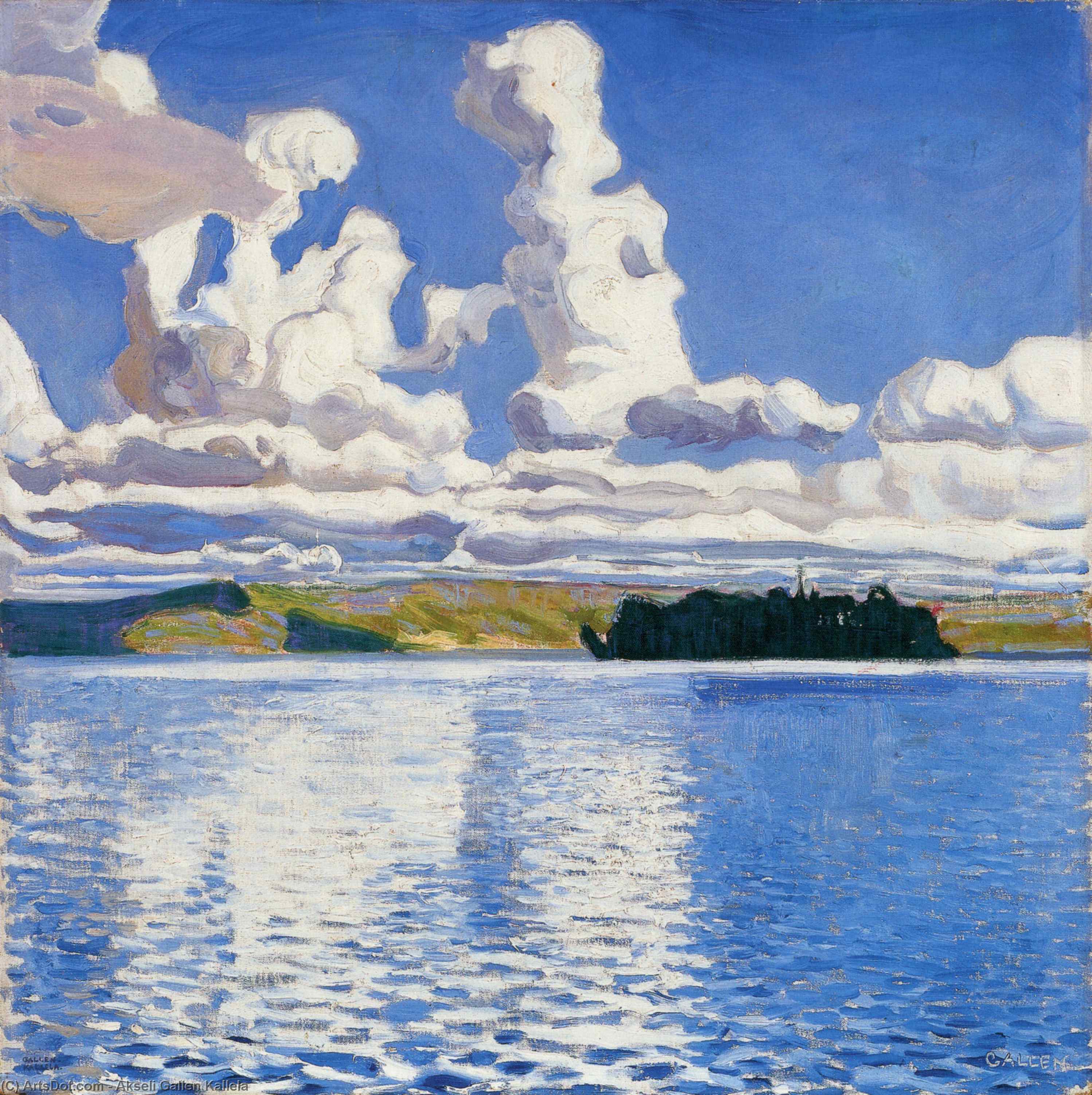 Wikioo.org - The Encyclopedia of Fine Arts - Painting, Artwork by Akseli Gallen Kallela - Cloud Towers