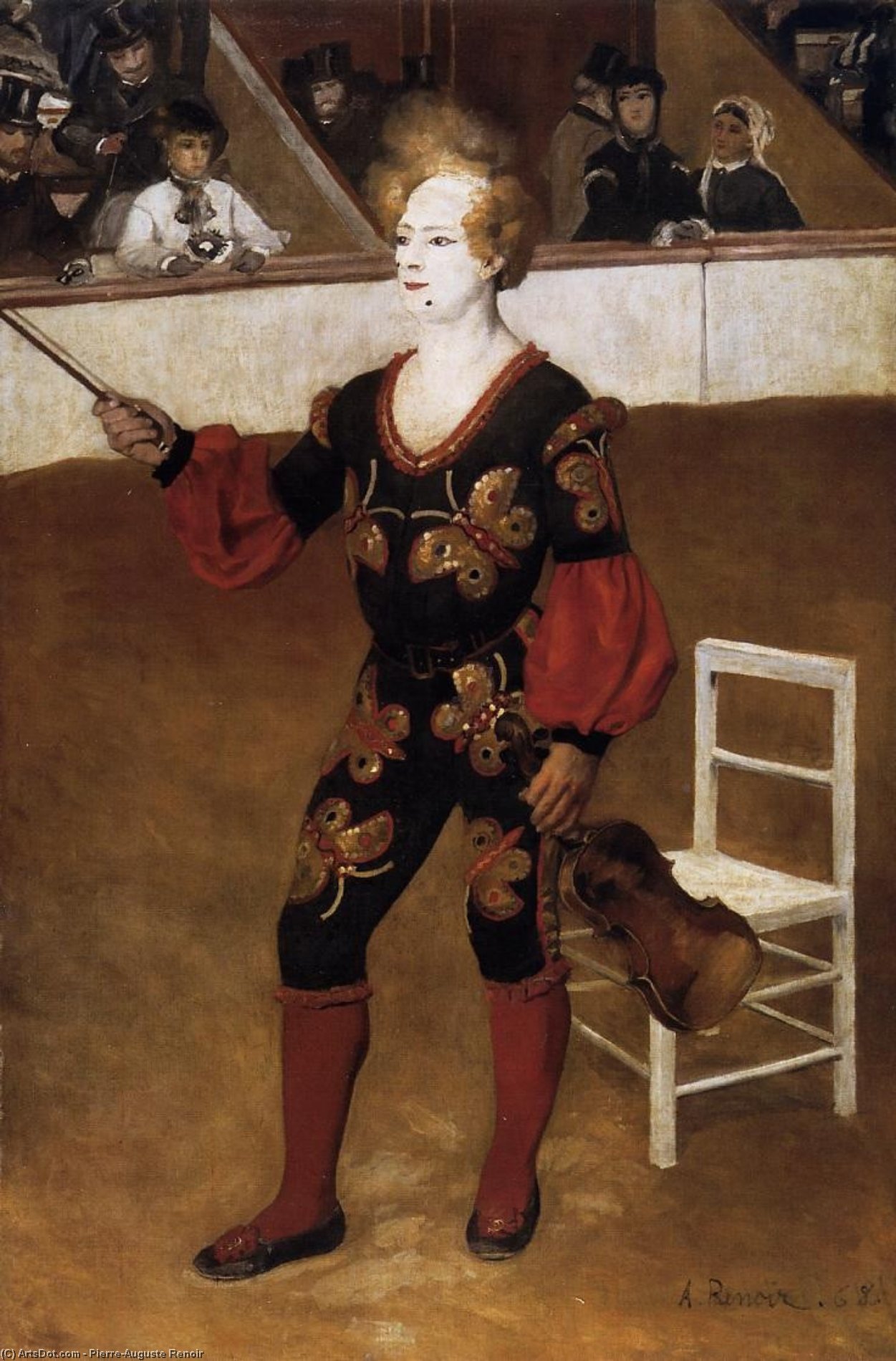 Wikioo.org – La Enciclopedia de las Bellas Artes - Pintura, Obras de arte de Pierre-Auguste Renoir - el payaso ( también conocido como james bollinger mazutreek )