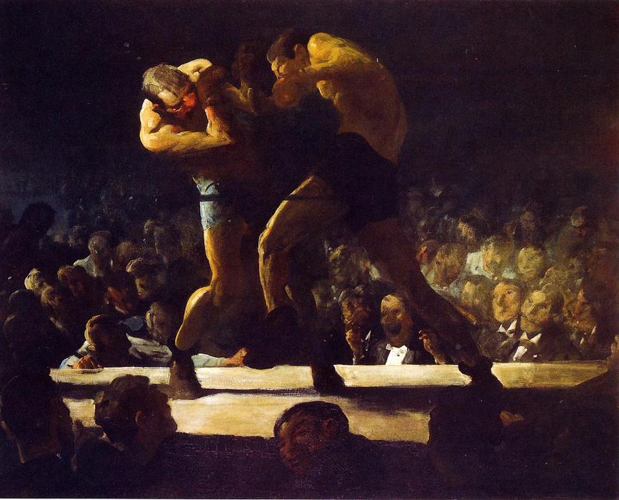 WikiOO.org - Encyclopedia of Fine Arts - Maalaus, taideteos George Wesley Bellows - Club Night (also known as Stag at Sharkey's)