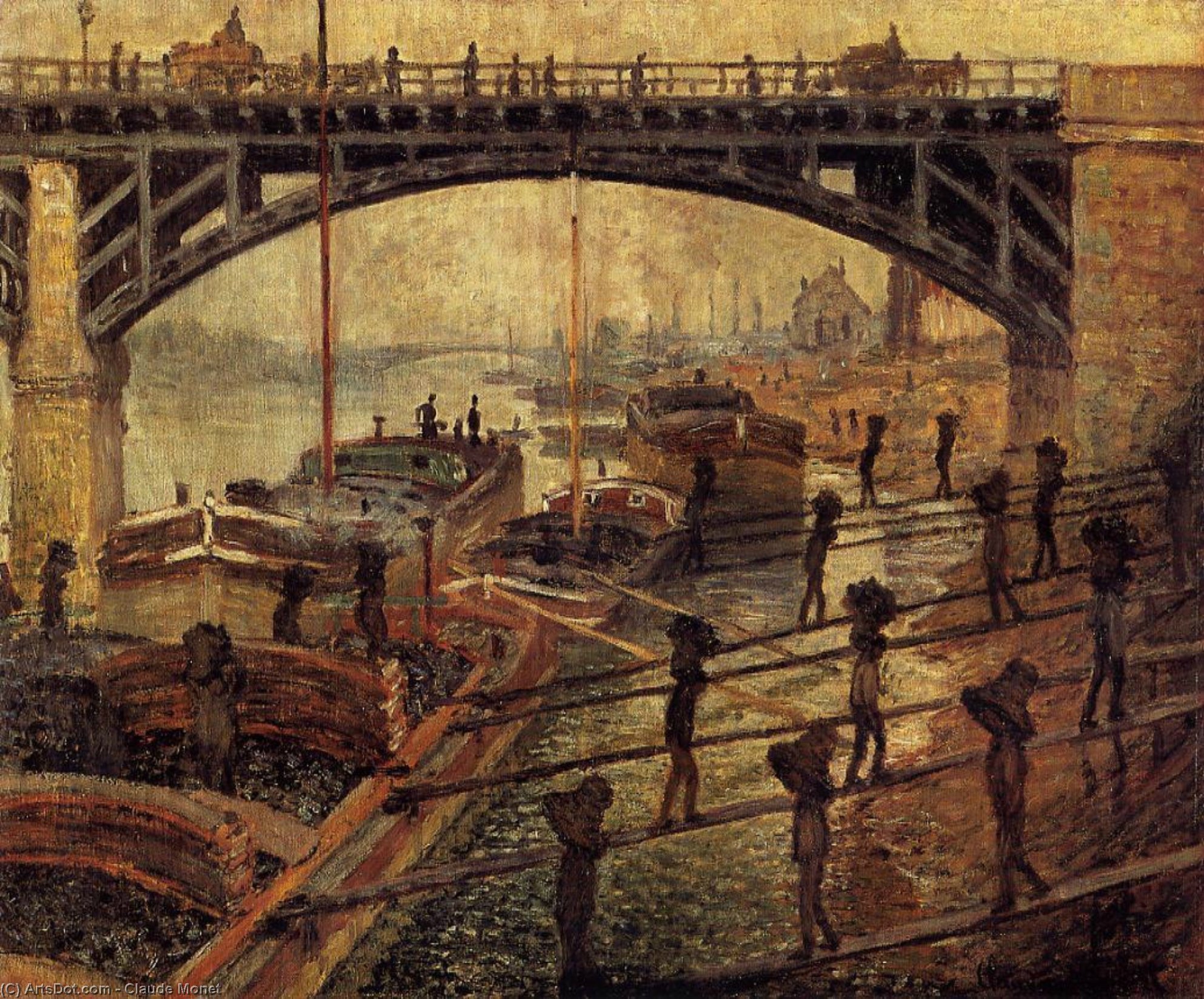 Wikioo.org - สารานุกรมวิจิตรศิลป์ - จิตรกรรม Claude Monet - Coal Dockers