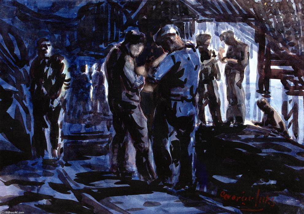Wikioo.org - The Encyclopedia of Fine Arts - Painting, Artwork by George Benjamin Luks - Coal Miners