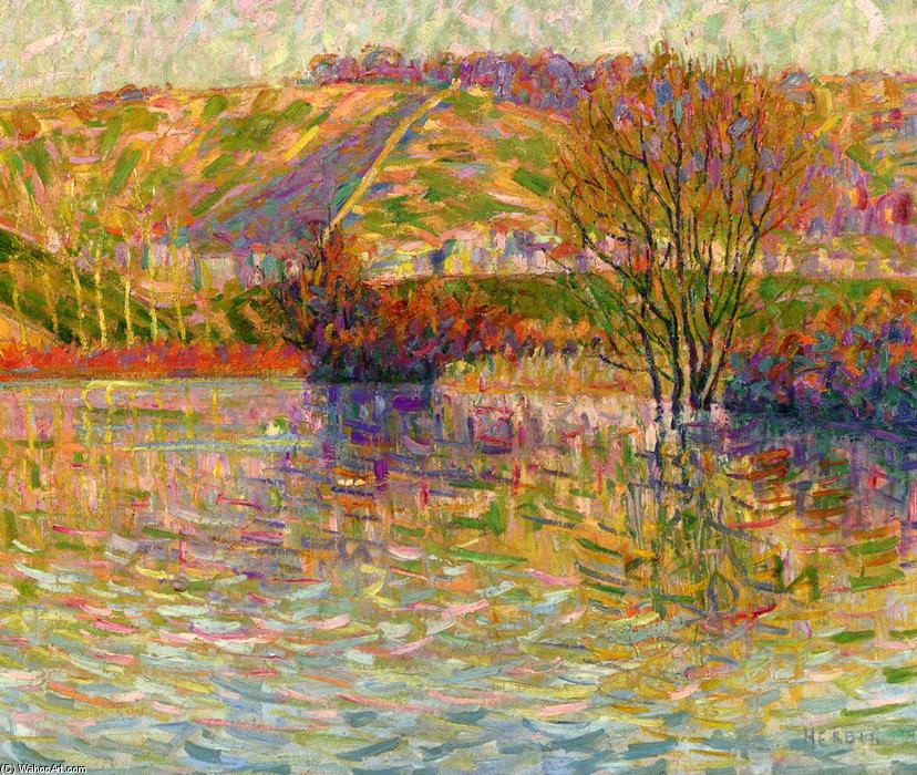 Wikioo.org - The Encyclopedia of Fine Arts - Painting, Artwork by Auguste Herbin - The Coast at Haute Isle